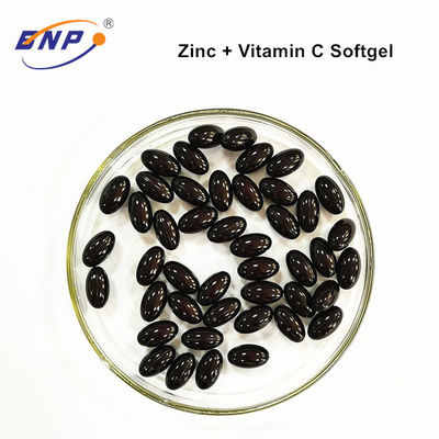 Suplemen Kekebalan Softgel Hitam 500mg Kapsul Softgel Vitamin C Zinc